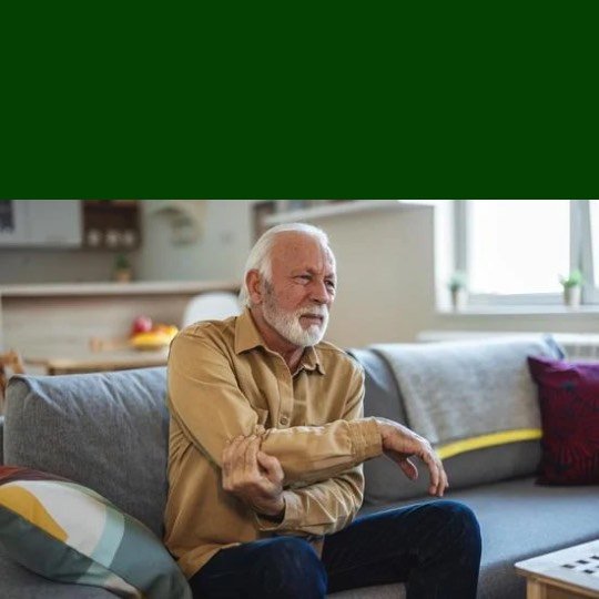 a man sitting on a couch