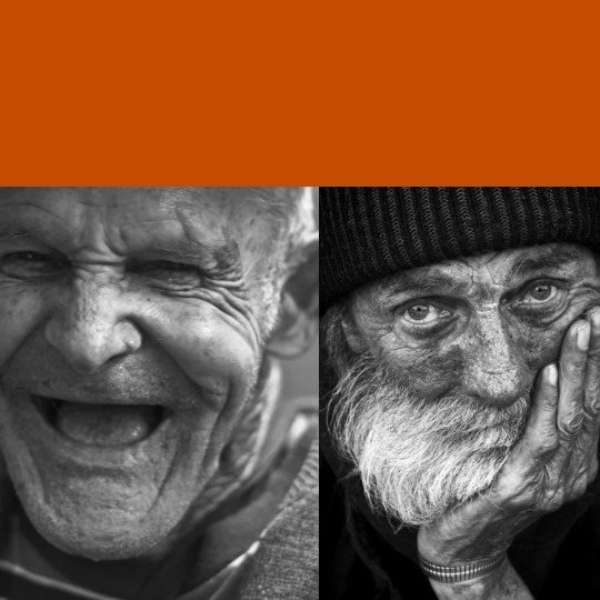 a collage of two men