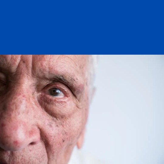 a close-up of an old man