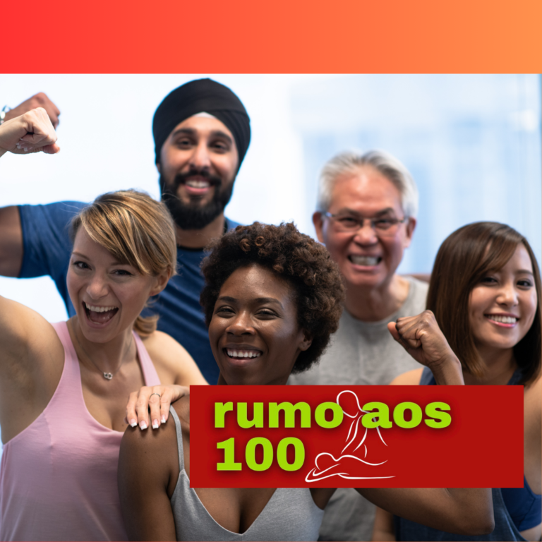 Grupo de pessoas posando como fortes
