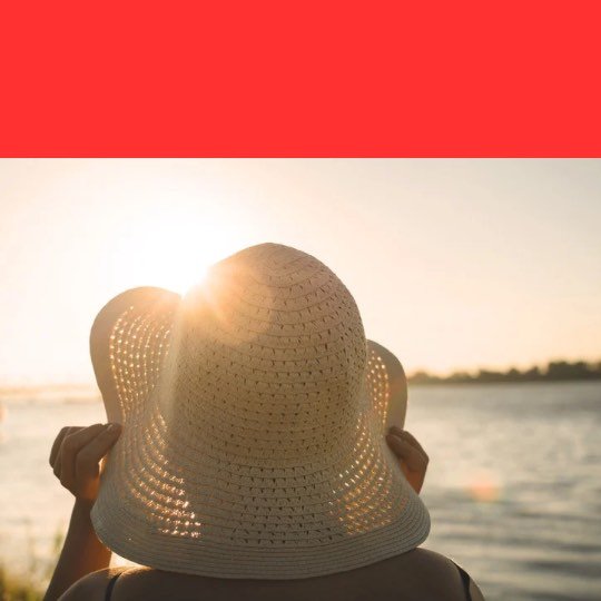 Idosa tomando sol com chapéu na cabeça